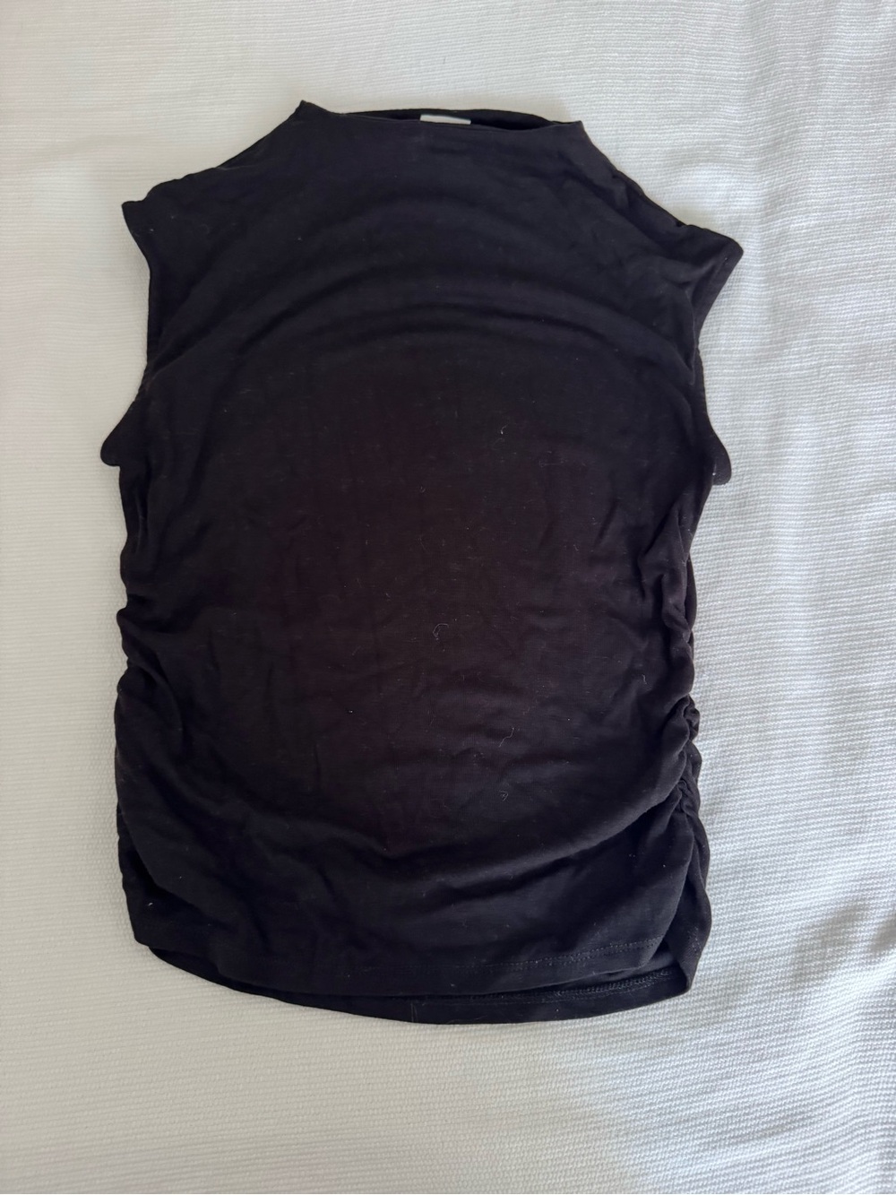 No Boundaries Black Sleeveless Ruched Side Tank Top